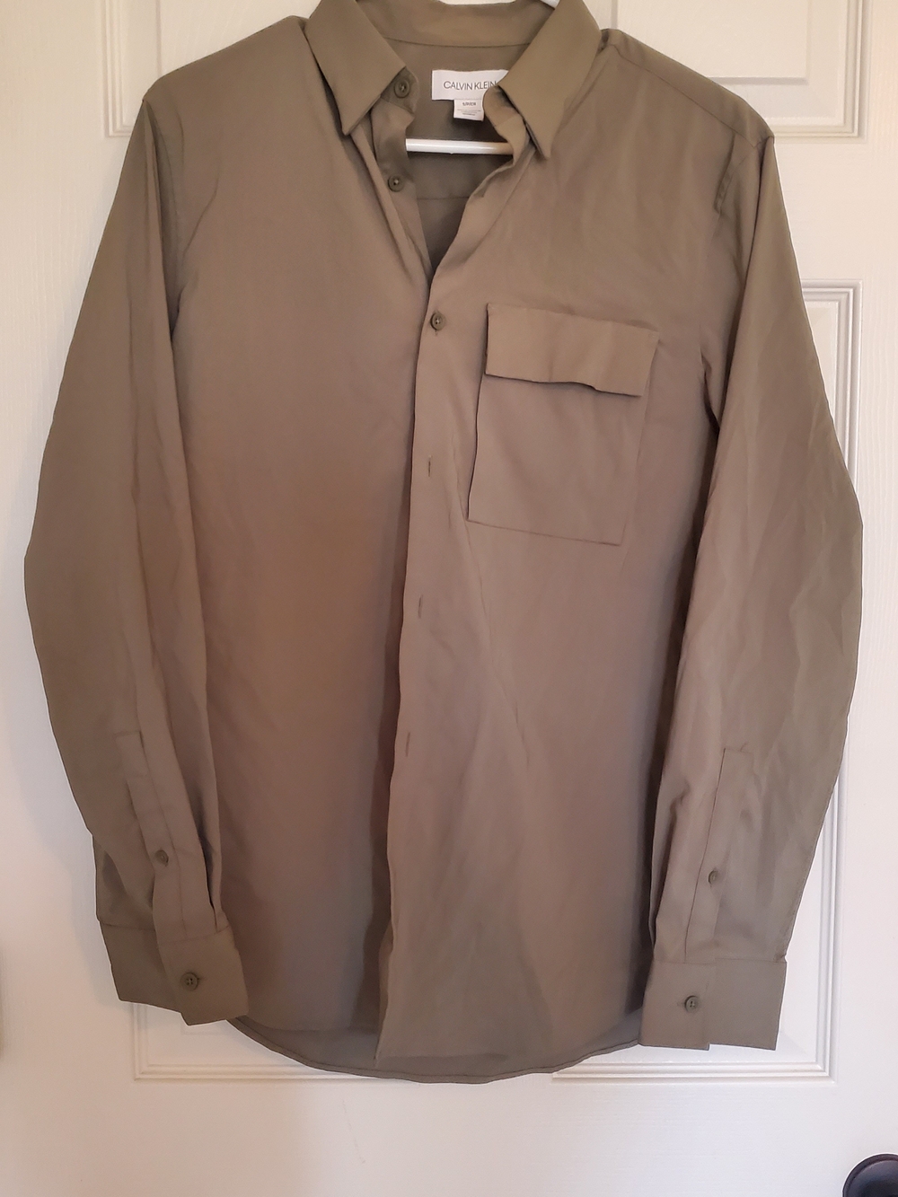 Calvin Klein Olive Button-Up Shirt
